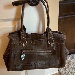 Coach- Chocolate Leather purse.